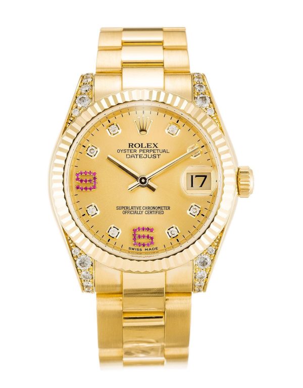 3886a730ca952cfb126b4578b6a27f2e ساعة نسائية رولكس Mid-Size Datejust 178238 31 MM
