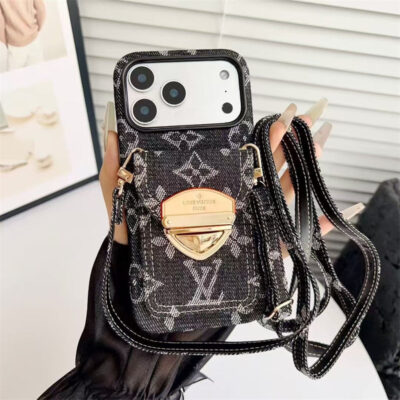 392042376778EF18BD8C67CB7DACDE86-1 LV Luxury Phone Case with Strap For iPhone 13-18 Pro & Pro Max