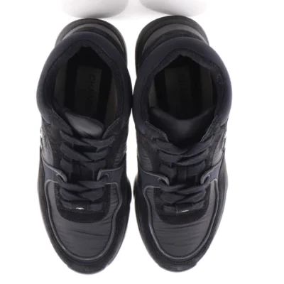 392951f9b74a31cdaaa9e943f7864c41 Chanel Women's CC Low-Top Sneakers Suede with Leather and Nylon