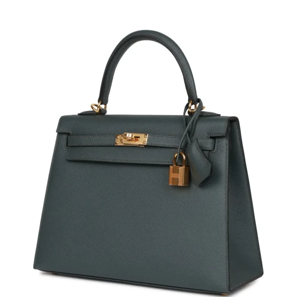 3952970be26e16aab29185063f75c4da Hermès Kelly Sellier 25 Bleu Orage Epsom Gold Hardware