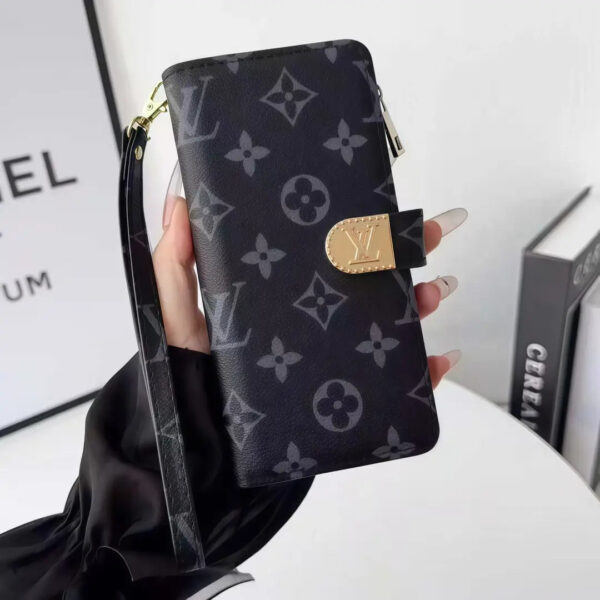 Classic Monogram Leather iPhone Wallet Case