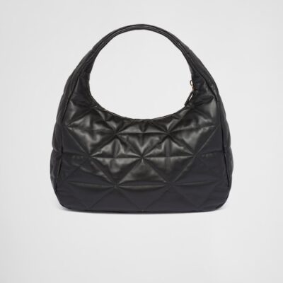 Prada Large, topstitched nappa-leather bag