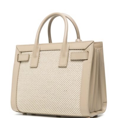 3a4db8471c1c5f58da8b520e27fdb671 YSL Sac De Jour Nano in Canvas in Beige and Sea Salt