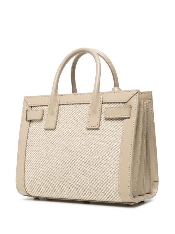 3a4db8471c1c5f58da8b520e27fdb671 YSL Sac De Jour Nano in Canvas in Beige and Sea Salt