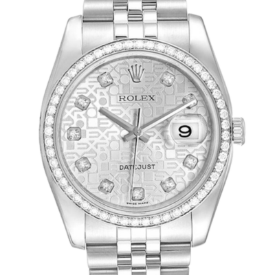 Rolex Datejust 116244SJDJ 36MM Silver Dial Silver-tone Case