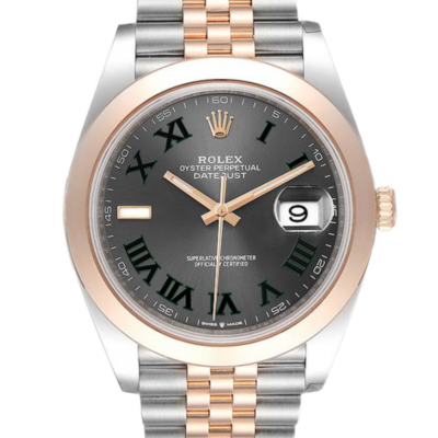 ساعة رولكس Datejust m126301-0016 41MM Wimbledon مينا بعلبة فضية