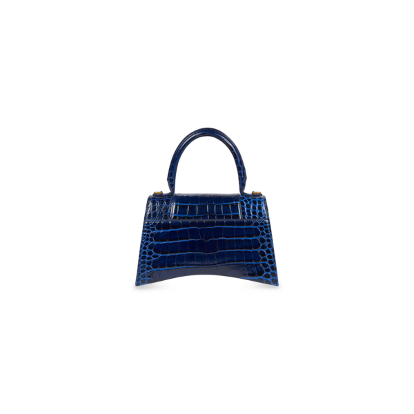 3af7422468b28f08c1fd0cb9a8310901 WOMEN'S HOURGLASS SMALL HANDBAG CROCODILE EMBOSSED IN NAVY
