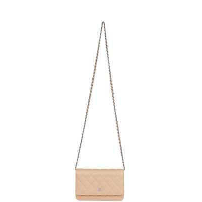 Chanel Wallet on Chain WOC Beige Caviar Silver Hardware
