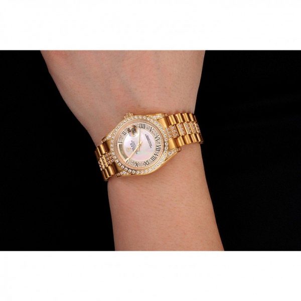 Rolex Daydate 1453958 White Dail Men Watch