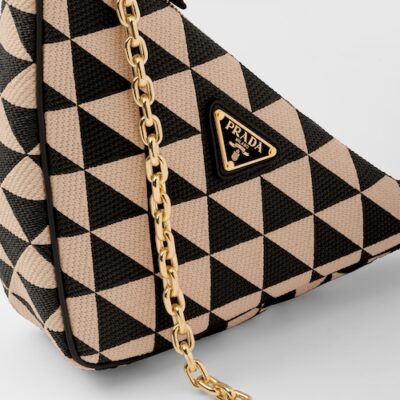 3beda9afb46f95a363e22289e094e87b Prada 刺绣 织物 Black/Beige 迷你包