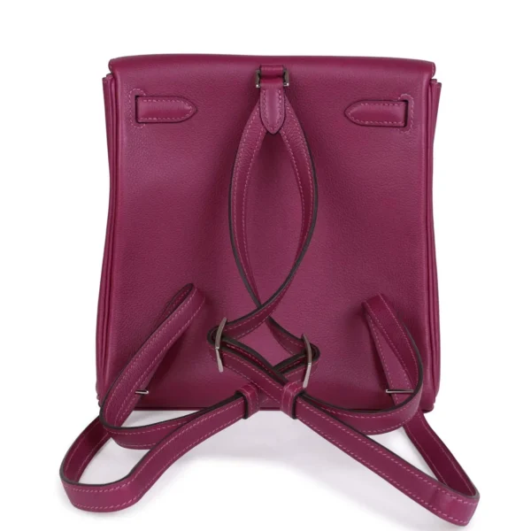 حقيبة ظهر هيرميس Kelly Ado Anemone Evercolor مع إكسسوارات معدنية من البلاديوم