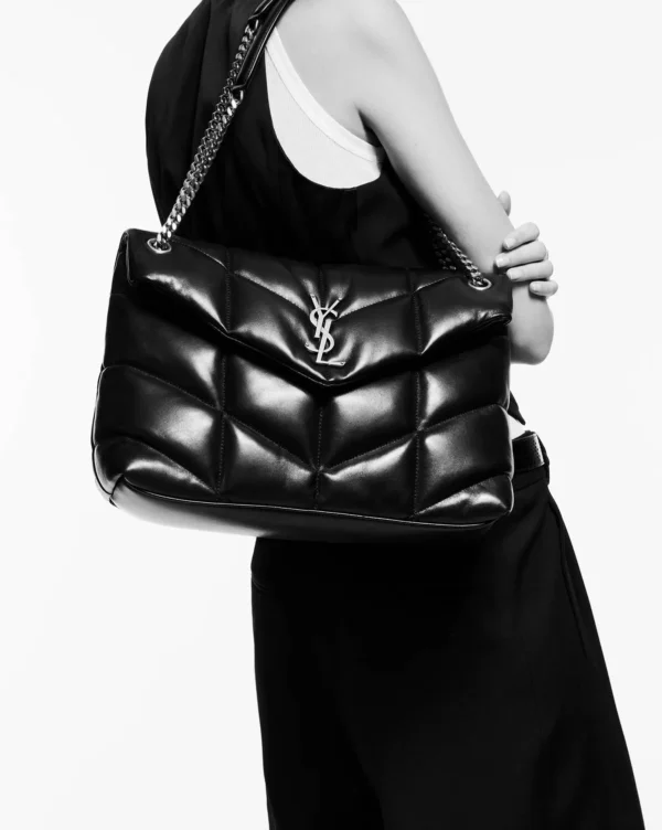 3ce8e44380285233085a50a857dd0f43 YSL Puffer Medium Chain Bag in Quilted Lambskin