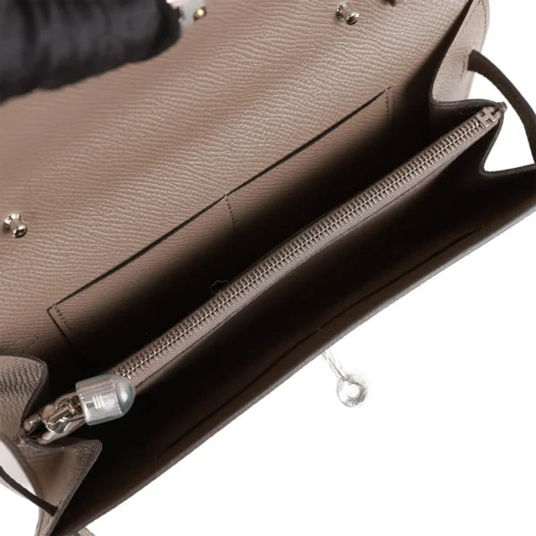 Hermès Kelly Wallet To Go Etain Epsom Palladium Hardware