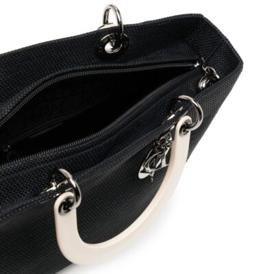 Christian Dior Cannage logo lettering tote