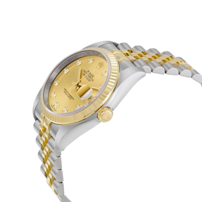 3e1c26784b1a2633fa2a67495836bdc0 Rolex Datejust 116233-CDJ 36MM Champagne Dial Silver-tone Case