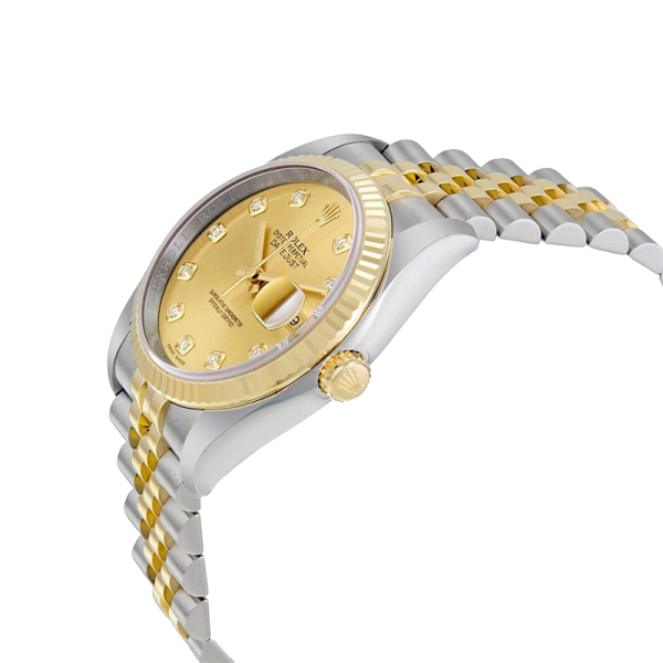 3e1c26784b1a2633fa2a67495836bdc0 Rolex Datejust 116233-CDJ 36MM Champagne Dial Silver-tone Case