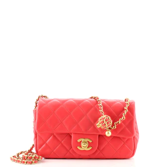 Chanel Pearl Crush Flap Bag Quilted Lambskin Mini