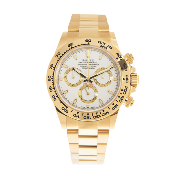 Rolex Daytona 116508WSO 40MM White Dial Yellow Gold-tone Case