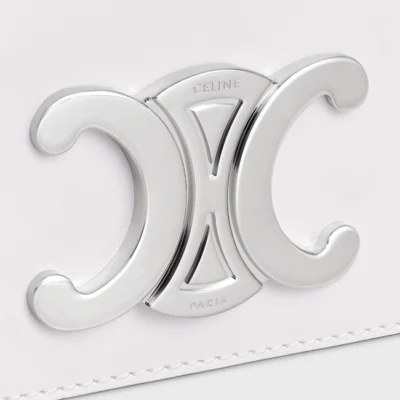 TRAPEZE TRIOMPHE BAG IN SHINY CALFSKIN WHITE