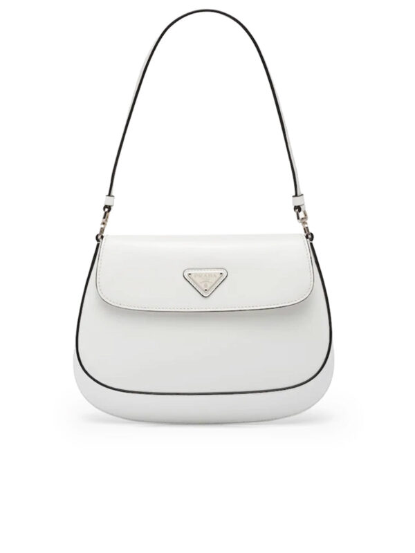 Prada Prada Cleo Brushed Leather Shoulder Bag with Flap