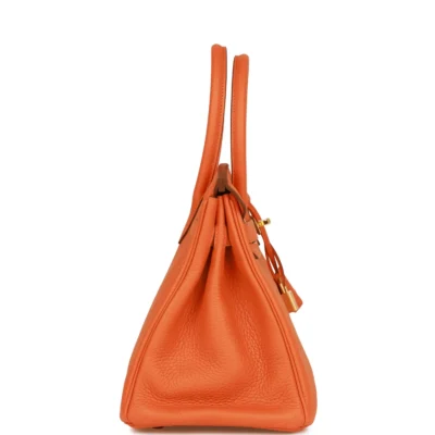 Hermès Birkin 30 Orange Clemence Gold Hardware