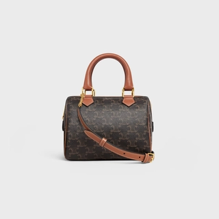 3f3ccb041f73777aa7757fcd84d3f0d9 SMALL BOSTON IN TRIOMPHE CANVAS AND CALFSKIN TAN