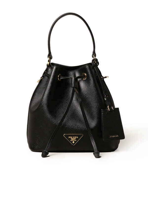 Prada Saffiano Leather Bucket in Black
