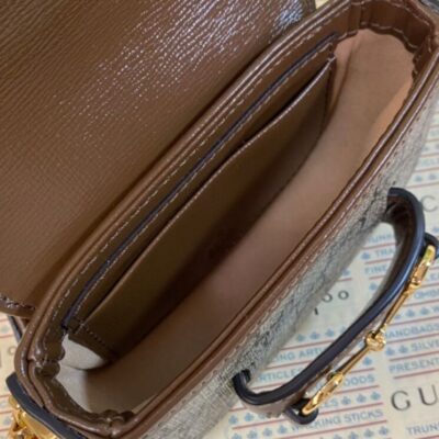 Gucci Horsebit 1955 Strap Wallet 699760 Dark Coffee