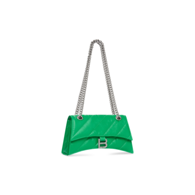 WOMEN'S CRUSH SMALL CHAIN BAG QUILTED IN BRIGHT GREEN