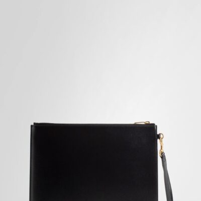 YSL Tiny Cassandre Zip Tablet Holder in Shiny Leather