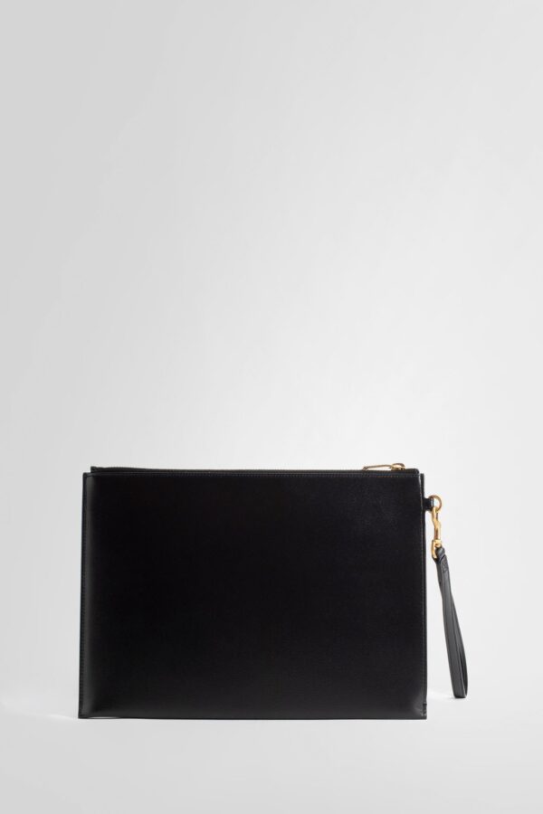 YSL Tiny Cassandre Zip Tablet Holder in Shiny Leather