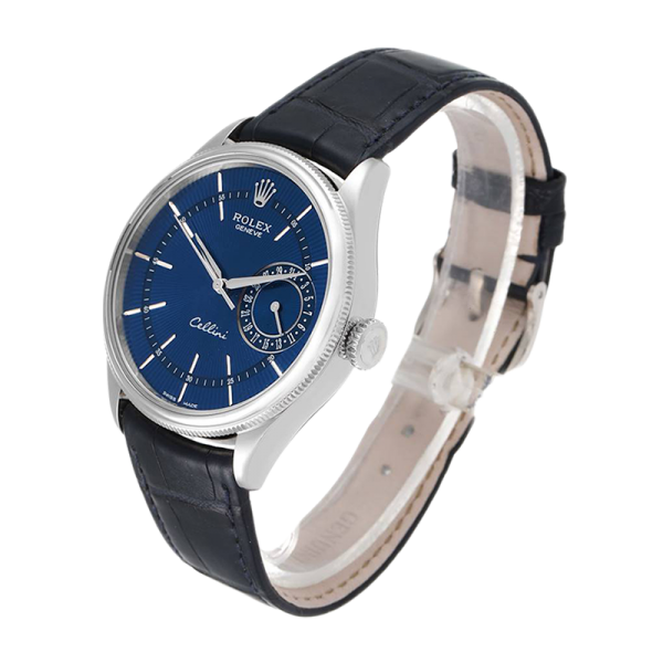 Rolex Cellini m50519-0011 39MM Blue Dial Silver-tone Case