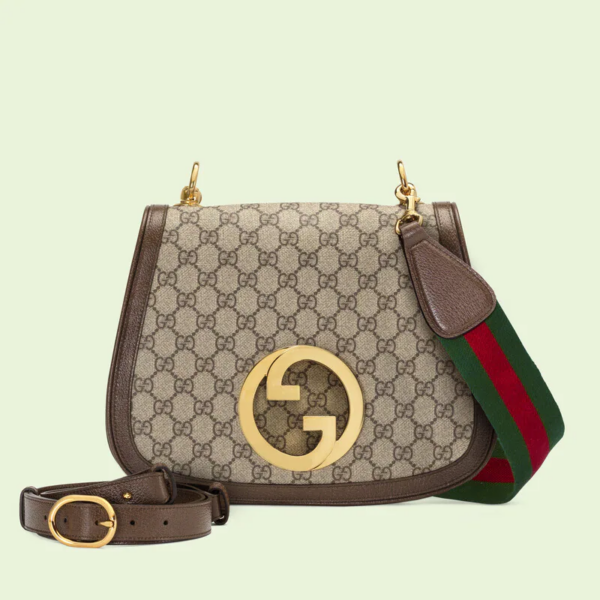 424b195a334d464e6c6bbb83d116813b Gucci Medium Shoulder Bag With Round Interlocking G 699210 Dark Coffee