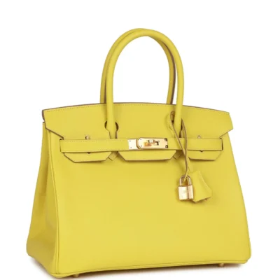 43aaf5e6ef903f7e0ae48e504c86968e-1 Hermès Birkin 30 Lime Epsom Gold Hardware