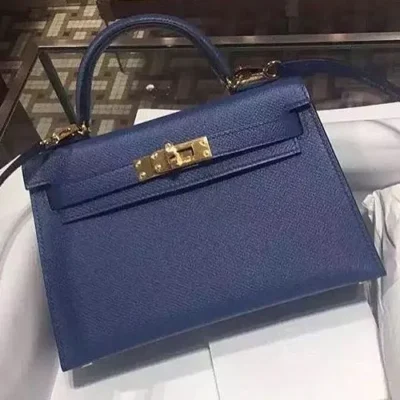 43c311510c823115f17e30e1a0bf9f58 Hermès Kelly Sellier 25 Bleu Royal Epsom Gold Hardware
