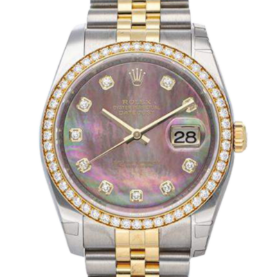 4435d4b83f760c42427130acb08d81d6 Rolex Datejust 116243BKMDJ 36MM Mother of Pearl Silver-tone Case