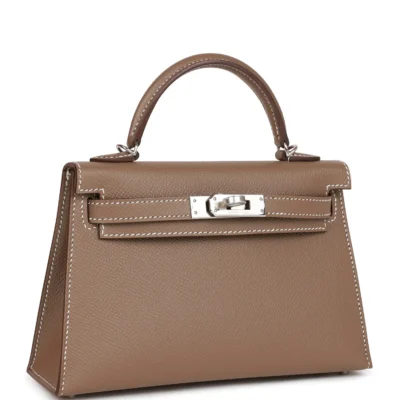 Hermès Kelly Sellier 20 Etoupe Epsom Palladium Hardware