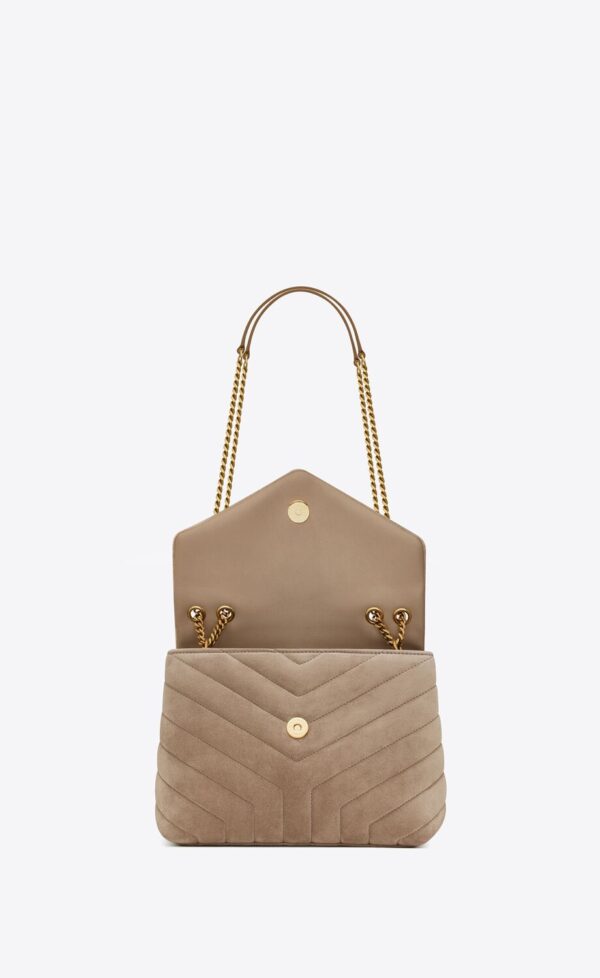 YSL Loulou Small Chain Bag in Quilted 'Y' Suede