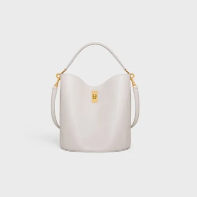 BUCKET 16 BAG IN SMOOTH CALFSKIN CHALK