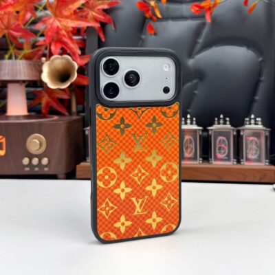 44ccb025 Luxury Metallic Foil LV Monogram Phone Case for iPhone 12-18 Pro & Pro Max