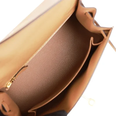 Hermès Kelly Sellier 25 Chai Epsom Gold Hardware