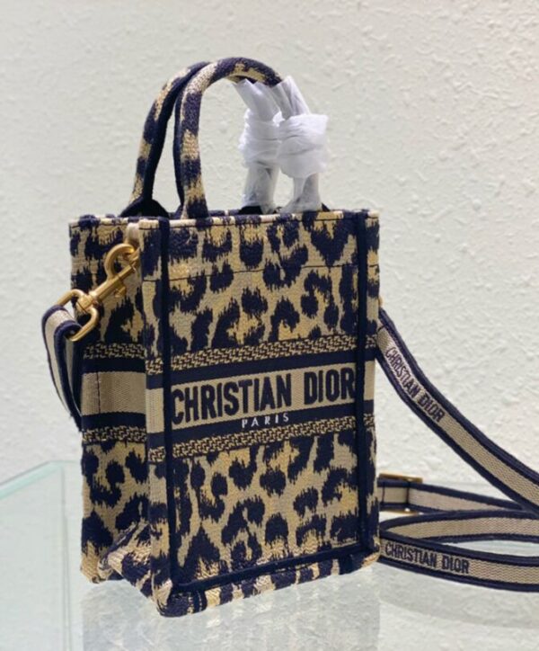 Dior Mini Dior Book Tote Phone Bag Coffee