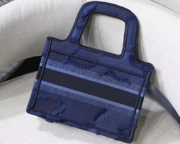 45ec0a5fdb1c83dce59b05a27a9758a3 Dior Mini Book Tote Bag In Blue Camouflage Canvas