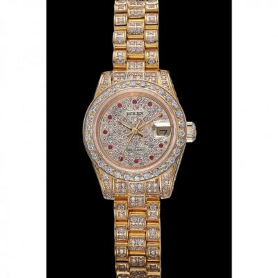 ساعة نسائية رولكس Datejust 622024 مينا باللون الأبيض