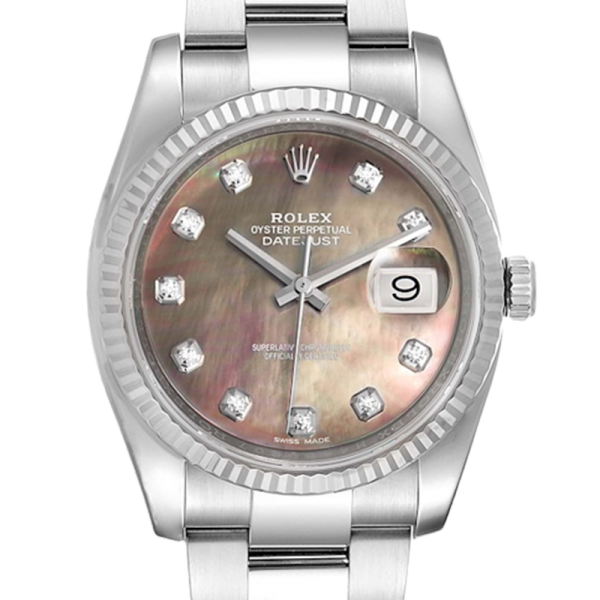 Rolex Datejust 116234BKMDO 36MM Mother of Pearl Dial Silver-tone Case