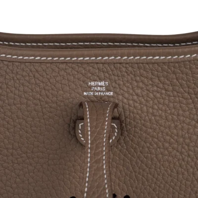 Hermès Evelyne TPM Etoupe Clemence Palladium Hardware