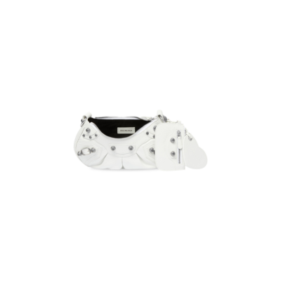 WOMEN'S LE CAGOLE XS SHOULDER BAG WITH CHAIN IN OPTIC WHITE