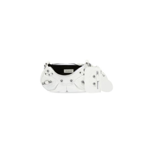 WOMEN'S LE CAGOLE XS SHOULDER BAG WITH CHAIN IN OPTIC WHITE