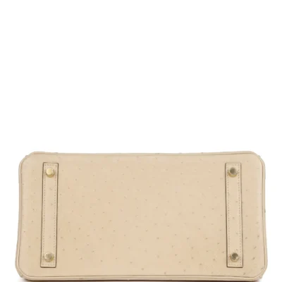 Hermès Birkin 30 Parchemin Ostrich Gold Hardware