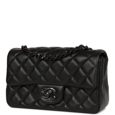 482830428161b92c79cd936149002836 Chanel Mini Rectangular Flap Bag SO Black Lambskin Black Hardware for MR